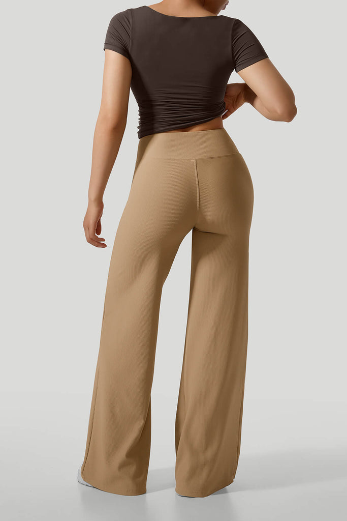 Basic Wide Leg Set - Brown