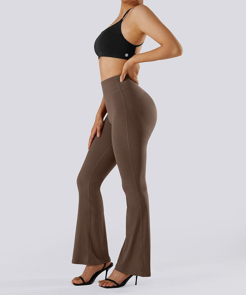 Butt Shaping Flared Seamed Legging Set - MOOSLOVER