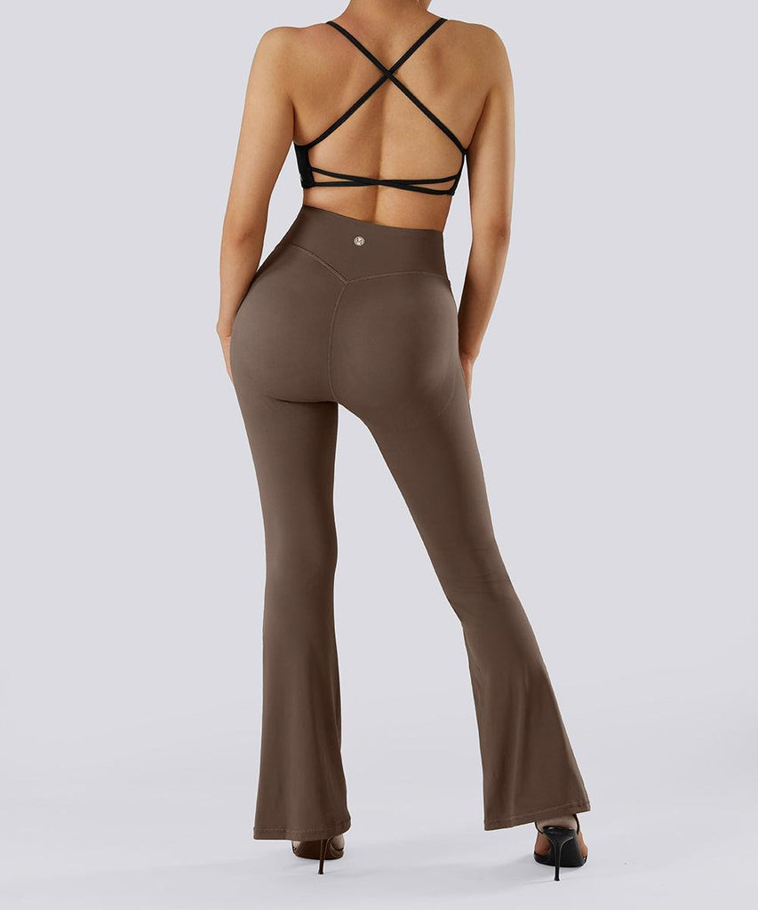 Butt Shaping Flared Seamed Legging Set - MOOSLOVER