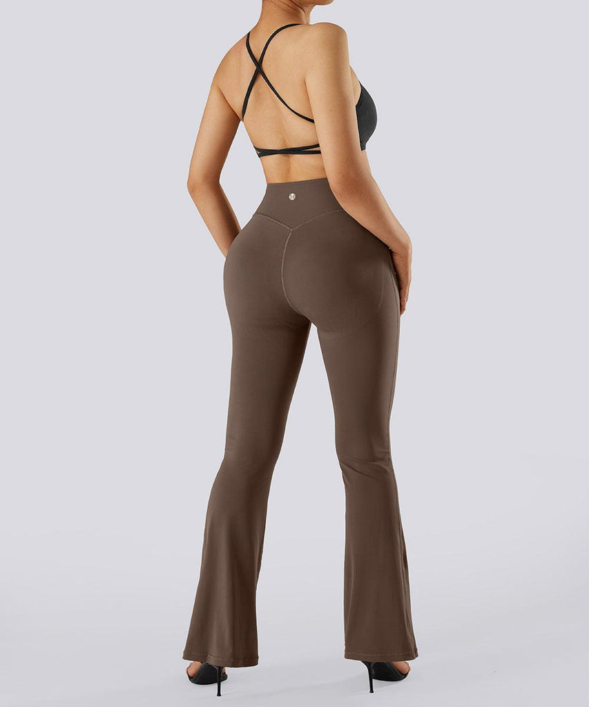 Butt Shaping Flared Seamed Legging Set - MOOSLOVER