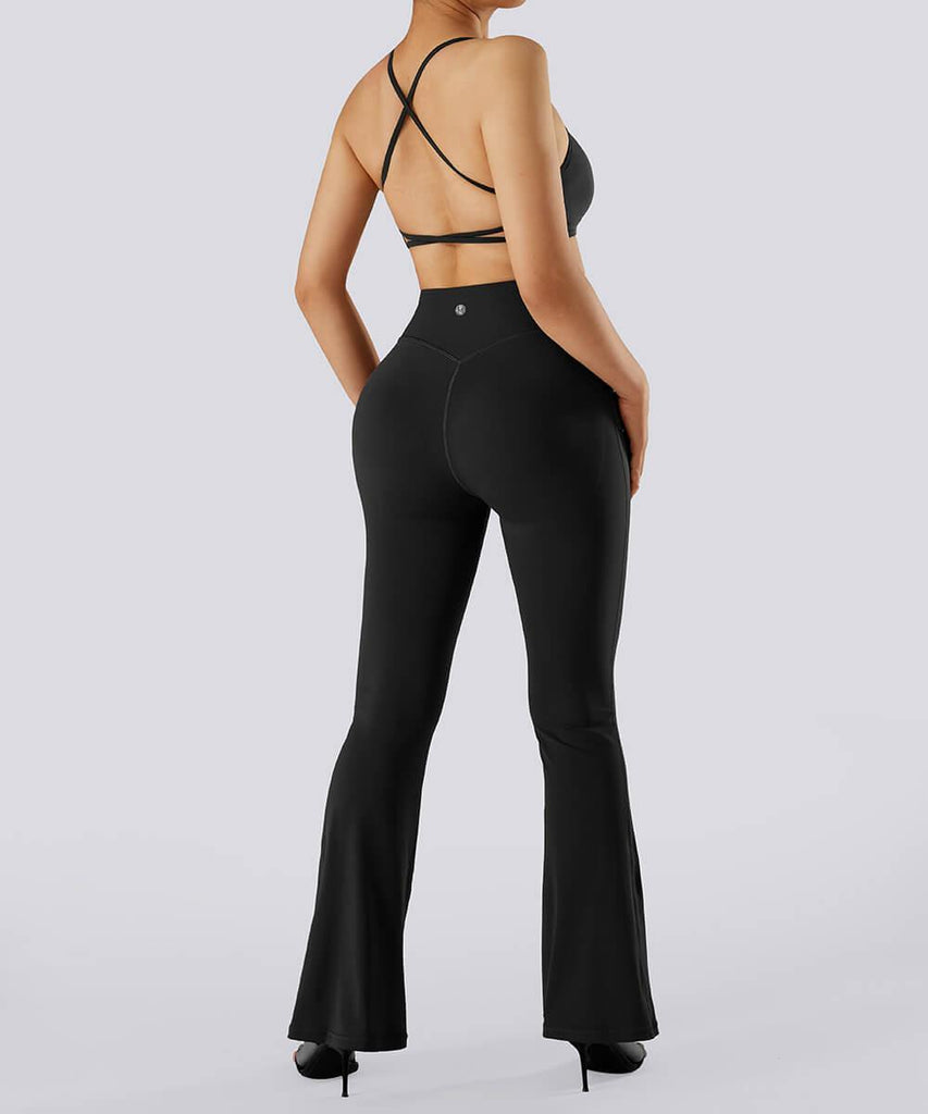 Butt Shaping Flared Seamed Legging Set - MOOSLOVER