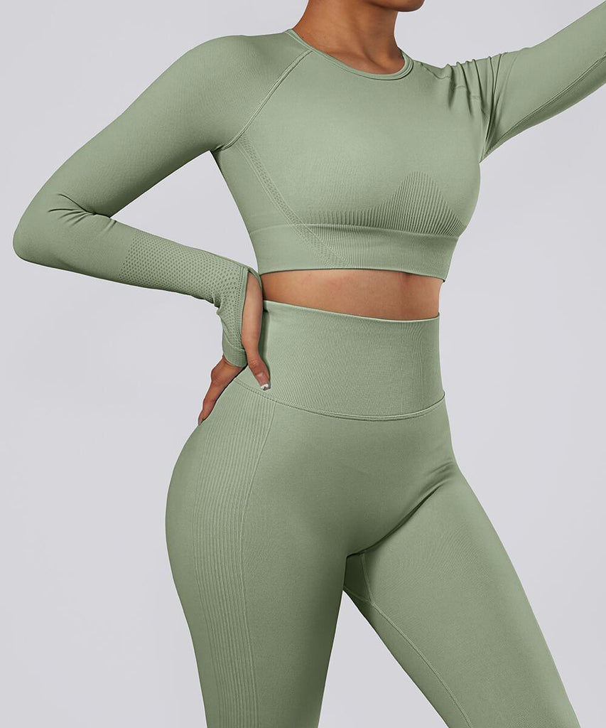 Long Sleeve Seamless Sport Top - MOOSLOVER