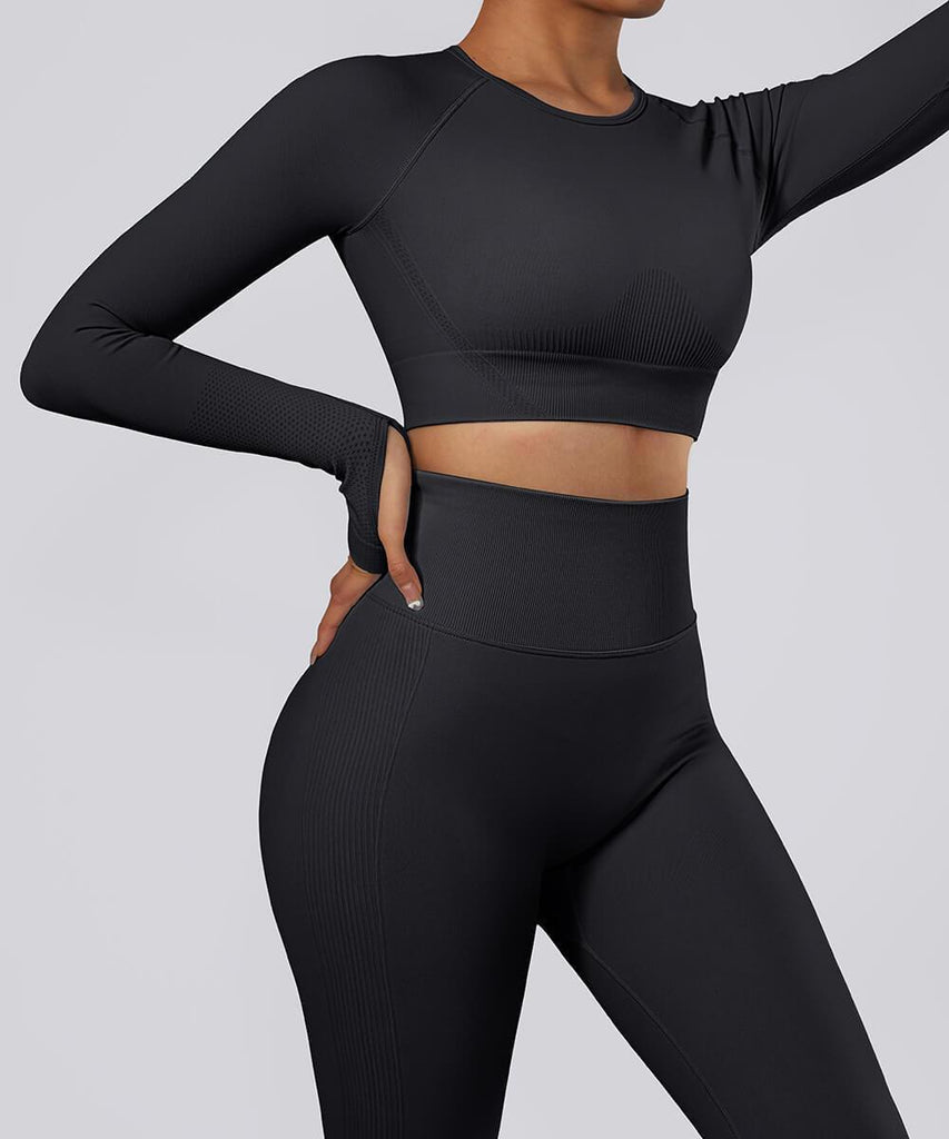 Long Sleeve Seamless Sport Top - MOOSLOVER